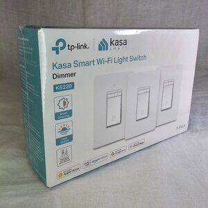 NIB! Tp-link Kasa Smart Wi-Fi Light Switch Dimmer KS220 3-Pack